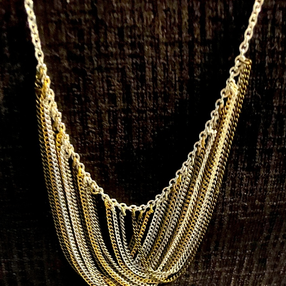 24” fringe benefits draped chain necklace